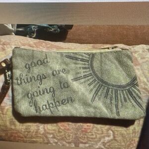 Stylish Beige Wristlet Clutch